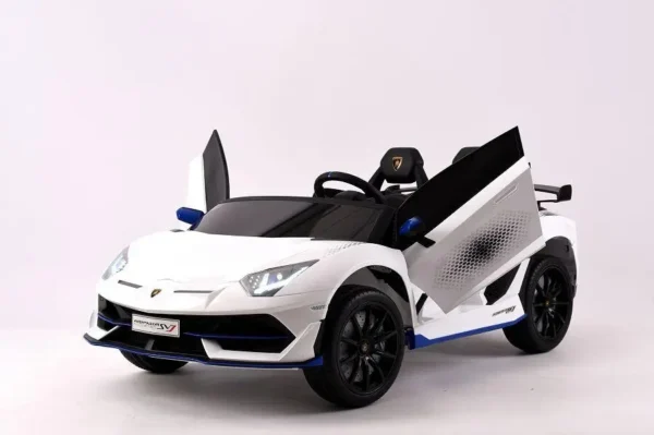 Elektro Kinderfahrzeug "Lamborghini Aventador SVJ Xago 2 Sitzer" - lizenziert - 12V7AH, 2 Motoren- 2,4Ghz Fernsteuerung, MP3, Ledersitz+EVA – Bild 3