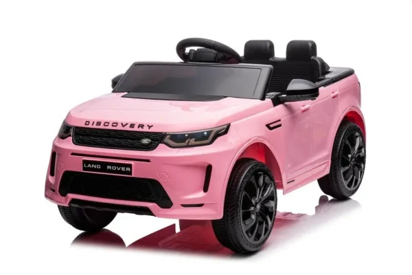 Kinderfahrzeug - Elektro Auto "Land Rover Discovery 5" - lizenziert - 12V7AH, 2 Motoren- 2,4Ghz Fernsteuerung, MP3, Ledersitz+EVA-Pink