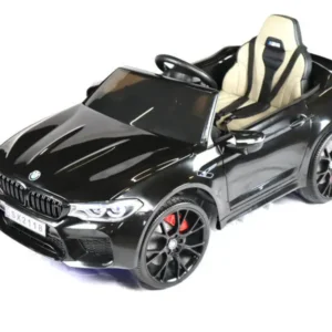 Elektro Kinderfahrzeug "BMW M5" - lizenziert - 12V7A Akku, 2 Motoren- 2,4Ghz Fernsteuerung, MP3, Ledersitz+EVA-Schwarz