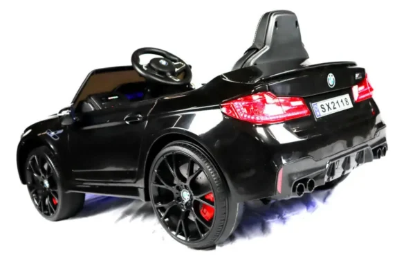 Elektro Kinderfahrzeug "BMW M5" - lizenziert - 12V7A Akku, 2 Motoren- 2,4Ghz Fernsteuerung, MP3, Ledersitz+EVA-Schwarz – Bild 10