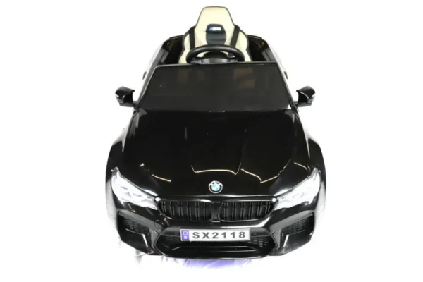 Elektro Kinderfahrzeug "BMW M5" - lizenziert - 12V7A Akku, 2 Motoren- 2,4Ghz Fernsteuerung, MP3, Ledersitz+EVA-Schwarz – Bild 12