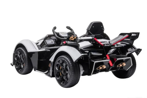 Kinderfahrzeug - Elektro Auto "Lamborghini V12 Vision Gran Turismo" - lizenziert - 12V7AH, 2 Motoren- 2,4Ghz Fernsteuerung, MP3, Ledersitz+EVA – Bild 5