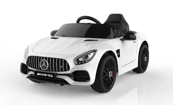 Kinderfahrzeug - Elektro Auto "Mercedes AMG GT" - lizenziert - 12V, 2 Motoren- 2,4Ghz, MP3, Ledersitz+EVA