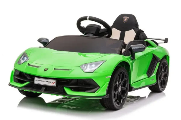 Kinderfahrzeug - Elektro Auto "Lamborghini Aventador SVJ" - lizenziert - 12V7AH, 2 Motoren- 2,4Ghz Fernsteuerung, MP3, Ledersitz+EVA -018