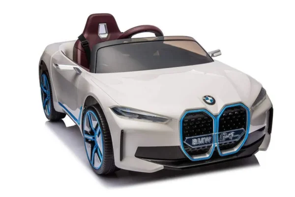 Elektro Kinderfahrzeug "BMW i4" - lizenziert - 12V7A Akku, 4 Motoren- 2,4Ghz Fernsteuerung, MP3, Ledersitz+EVA – Bild 3