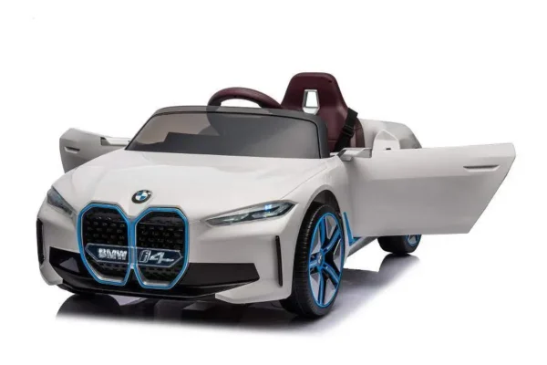 Elektro Kinderfahrzeug "BMW i4" - lizenziert - 12V7A Akku, 4 Motoren- 2,4Ghz Fernsteuerung, MP3, Ledersitz+EVA – Bild 7