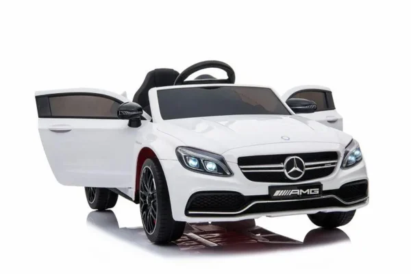 Kinderfahrzeug - Elektro Auto "Mercedes C63 AMG" - lizenziert - 12V7AH Akku + 2,4Ghz+Ledersitz+EVA – Bild 4