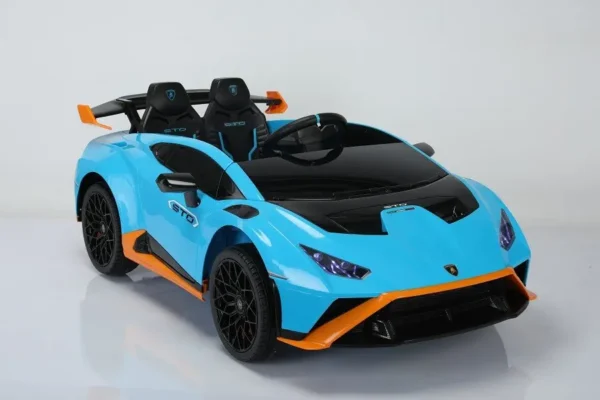 Elektro Kinderauto "Lamborghini Huracan STO" - lizenziert - 12V7A Akku, 2 Motoren- 2,4Ghz Fernsteuerung, MP3, Ledersitz+EVA – Bild 9