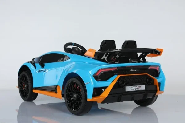 Elektro Kinderauto "Lamborghini Huracan STO" - lizenziert - 12V7A Akku, 2 Motoren- 2,4Ghz Fernsteuerung, MP3, Ledersitz+EVA – Bild 8