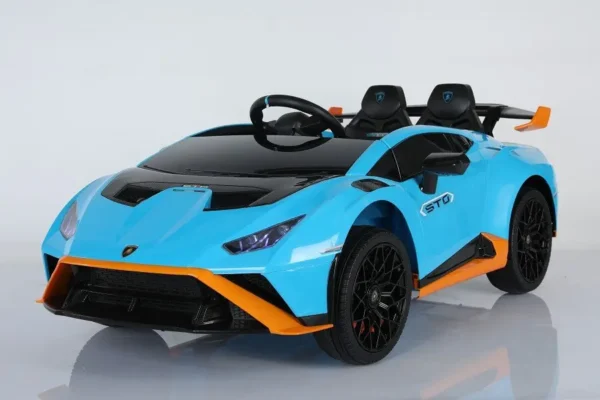 Elektro Kinderauto "Lamborghini Huracan STO" - lizenziert - 12V7A Akku, 2 Motoren- 2,4Ghz Fernsteuerung, MP3, Ledersitz+EVA – Bild 7