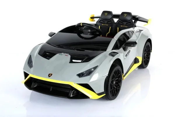 Elektro Kinderauto "Lamborghini Huracan STO" - lizenziert - 12V7A Akku, 2 Motoren- 2,4Ghz Fernsteuerung, MP3, Ledersitz+EVA – Bild 5