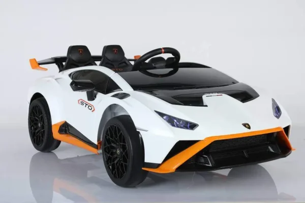 Elektro Kinderauto "Lamborghini Huracan STO" - lizenziert - 12V7A Akku, 2 Motoren- 2,4Ghz Fernsteuerung, MP3, Ledersitz+EVA – Bild 3