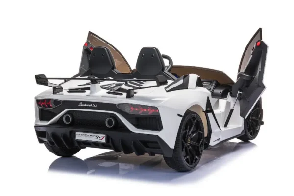 Kinderfahrzeug - Elektro Auto "Lamborghini Aventador SVJ Doppelsitzer" - lizenziert - 12V7AH, 2 Motoren- 2,4Ghz Fernsteuerung, MP3, Ledersitz+EVA+Lackiert – Bild 9