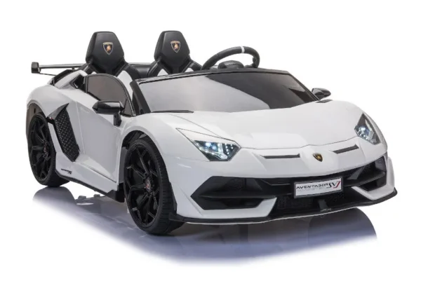 Kinderfahrzeug - Elektro Auto "Lamborghini Aventador SVJ Doppelsitzer" - lizenziert - 12V7AH, 2 Motoren- 2,4Ghz Fernsteuerung, MP3, Ledersitz+EVA+Lackiert – Bild 8