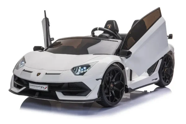 Kinderfahrzeug - Elektro Auto "Lamborghini Aventador SVJ Doppelsitzer" - lizenziert - 12V7AH, 2 Motoren- 2,4Ghz Fernsteuerung, MP3, Ledersitz+EVA+Lackiert – Bild 7