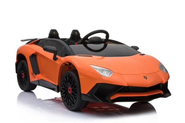 Kinderfahrzeug - Elektro Auto "Lamborghini Aventador SV" - lizenziert - 12V7AH, 2 Motoren- 2,4Ghz Fernsteuerung, MP3, Ledersitz+EVA