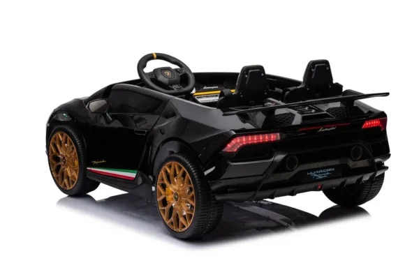 Kinderfahrzeug - Elektro Auto "Lamborghini Huracan Spider 2 Sitzer" - lizenziert - 12V10AH, 4 Motoren- 2,4Ghz Fernsteuerung, MP3, Ledersitz+EVA – Bild 9